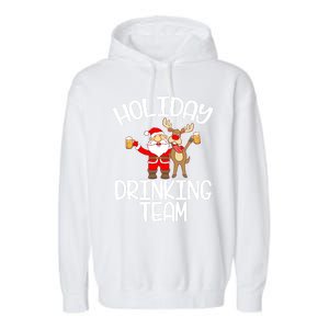 Holiday Ing Team Santa Claus Reindeer Xmas Cute Gift Garment-Dyed Fleece Hoodie