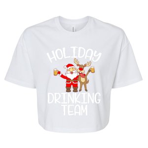 Holiday Ing Team Santa Claus Reindeer Xmas Cute Gift Bella+Canvas Jersey Crop Tee