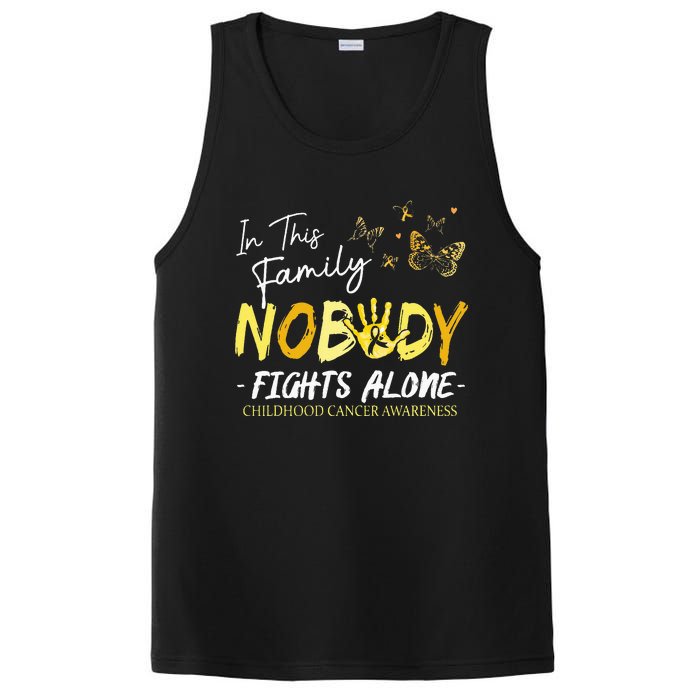 Hand In This Family Nobody Fights Alone Childhood Cancer PosiCharge Competitor Tank