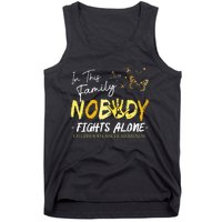 Hand In This Family Nobody Fights Alone Childhood Cancer Tank Top