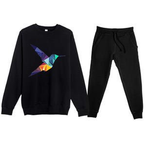 Hummingbird In The Pocket Watercolor Hummingbird Premium Crewneck Sweatsuit Set