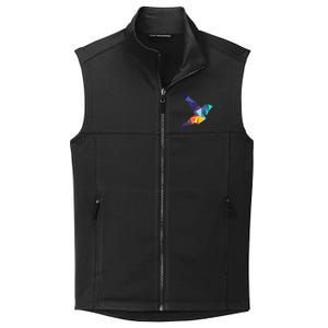 Hummingbird In The Pocket Watercolor Hummingbird Collective Smooth Fleece Vest