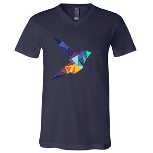 Hummingbird In The Pocket Watercolor Hummingbird V-Neck T-Shirt