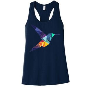 Hummingbird In The Pocket Watercolor Hummingbird Women's Racerback Tank