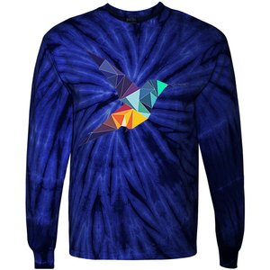 Hummingbird In The Pocket Watercolor Hummingbird Tie-Dye Long Sleeve Shirt