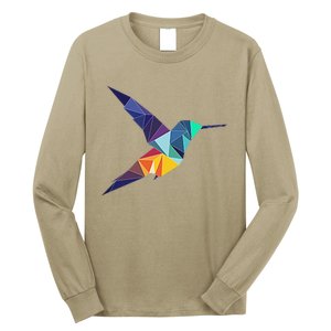 Hummingbird In The Pocket Watercolor Hummingbird Long Sleeve Shirt