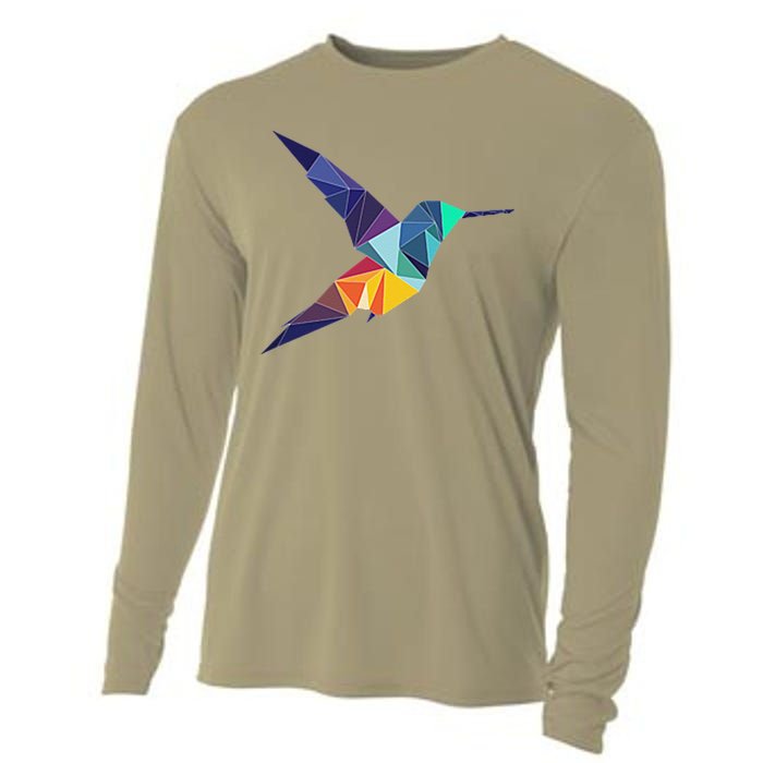 Hummingbird In The Pocket Watercolor Hummingbird Cooling Performance Long Sleeve Crew