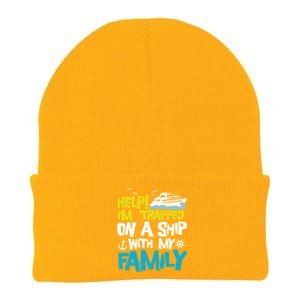 Help! I'm Trapped On A Ship With My Family Cruise Vacation Gift Knit Cap Winter Beanie