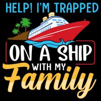 Help I'm Trapped On A Ship With My Family Family Cruise Trip Youth Performance Sprint T-Shirt