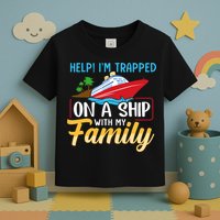 Help I'm Trapped On A Ship With My Family Family Cruise Trip Toddler T-Shirt