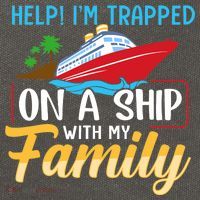Help I'm Trapped On A Ship With My Family Family Cruise Trip Cotton Canvas Backpack