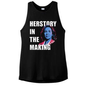 Herstory In The Making President American Flag Kamala Harris Ladies PosiCharge Tri-Blend Wicking Tank