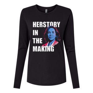 Herstory In The Making President American Flag Kamala Harris Womens Cotton Relaxed Long Sleeve T-Shirt