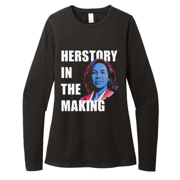 Herstory In The Making President American Flag Kamala Harris Womens CVC Long Sleeve Shirt