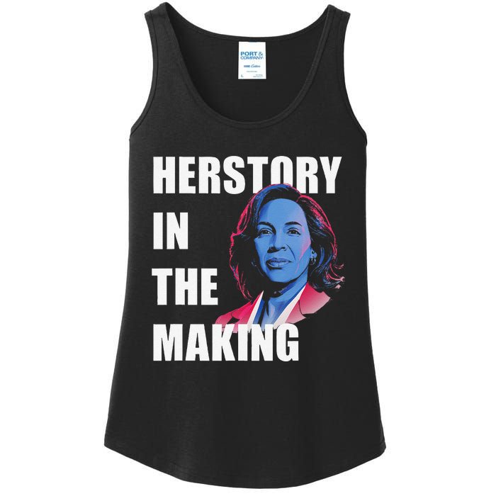 Herstory In The Making President American Flag Kamala Harris Ladies Essential Tank