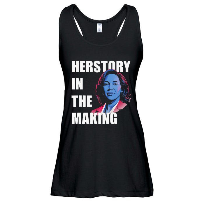 Herstory In The Making President American Flag Kamala Harris Ladies Essential Flowy Tank