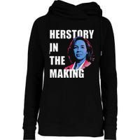 Herstory In The Making President American Flag Kamala Harris Womens Funnel Neck Pullover Hood