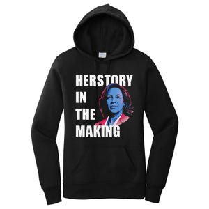 Herstory In The Making President American Flag Kamala Harris Women's Pullover Hoodie