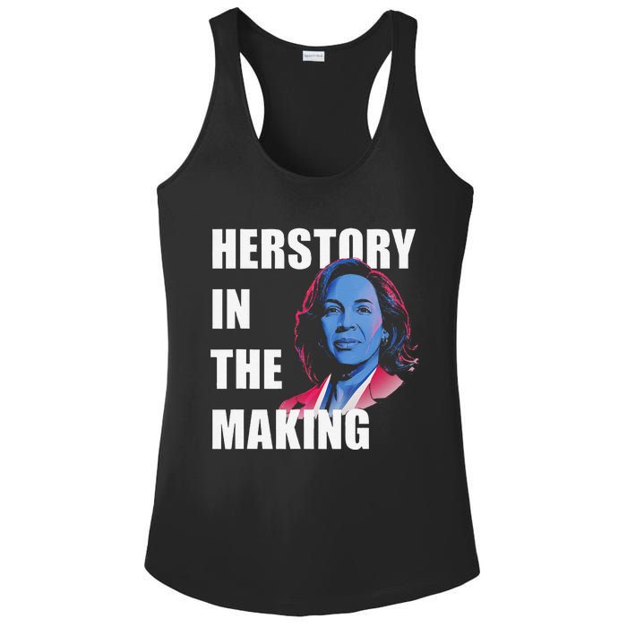 Herstory In The Making President American Flag Kamala Harris Ladies PosiCharge Competitor Racerback Tank