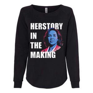 Herstory In The Making President American Flag Kamala Harris Womens California Wash Sweatshirt