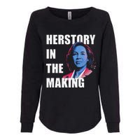 Herstory In The Making President American Flag Kamala Harris Womens California Wash Sweatshirt