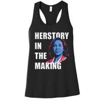 Herstory In The Making President American Flag Kamala Harris Women's Racerback Tank