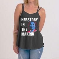 Herstory In The Making President American Flag Kamala Harris Women's Strappy Tank