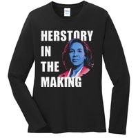 Herstory In The Making President American Flag Kamala Harris Ladies Long Sleeve Shirt