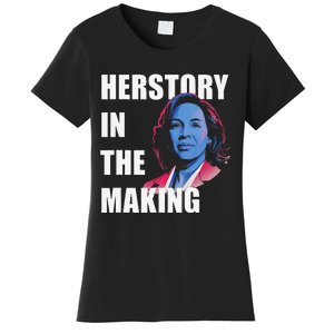 Herstory In The Making President American Flag Kamala Harris Women's T-Shirt