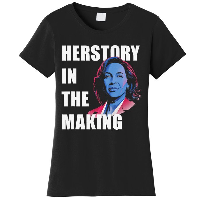 Herstory In The Making President American Flag Kamala Harris Women's T-Shirt