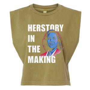 Herstory In The Making President American Flag Kamala Harris Garment-Dyed Women's Muscle Tee