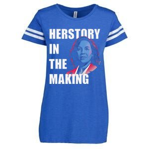 Herstory In The Making President American Flag Kamala Harris Enza Ladies Jersey Football T-Shirt