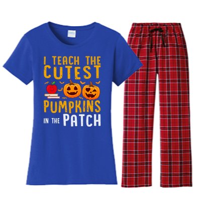 Halloween I Teach The Cutest Pumpkins In The Patch Gift Women's Flannel Pajama Set