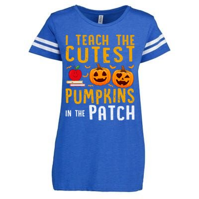 Halloween I Teach The Cutest Pumpkins In The Patch Gift Enza Ladies Jersey Football T-Shirt