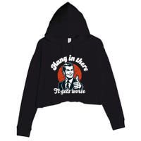 Hang In There It Gets Worse Crop Fleece Hoodie
