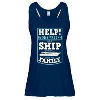 Help I'm Trapped On A Ship With My Family Family Cruise Trip Tank Top Ladies Essential Flowy Tank