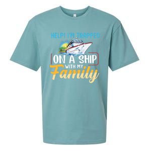 Help I'm Trapped On A Ship With My Family Cruise Sueded Cloud Jersey T-Shirt