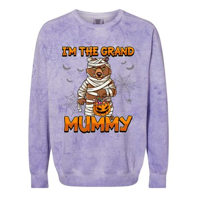 Halloween IM The Grand Mummy Grandma Halloween Great Gift Colorblast Crewneck Sweatshirt