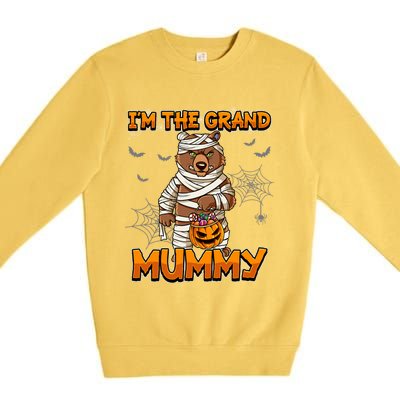 Halloween IM The Grand Mummy Grandma Halloween Great Gift Premium Crewneck Sweatshirt