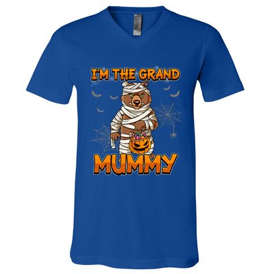 Halloween IM The Grand Mummy Grandma Halloween Great Gift V-Neck T-Shirt