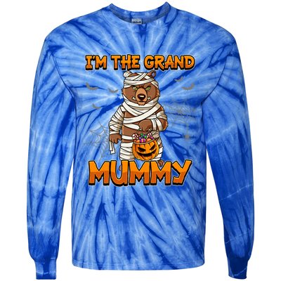 Halloween IM The Grand Mummy Grandma Halloween Great Gift Tie-Dye Long Sleeve Shirt