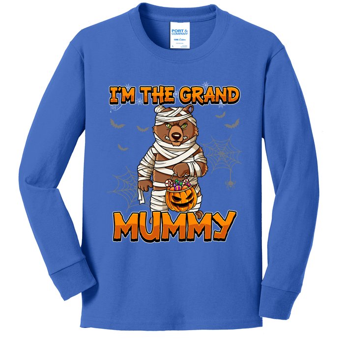 Halloween IM The Grand Mummy Grandma Halloween Great Gift Kids Long Sleeve Shirt