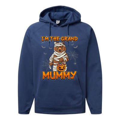 Halloween IM The Grand Mummy Grandma Halloween Great Gift Performance Fleece Hoodie