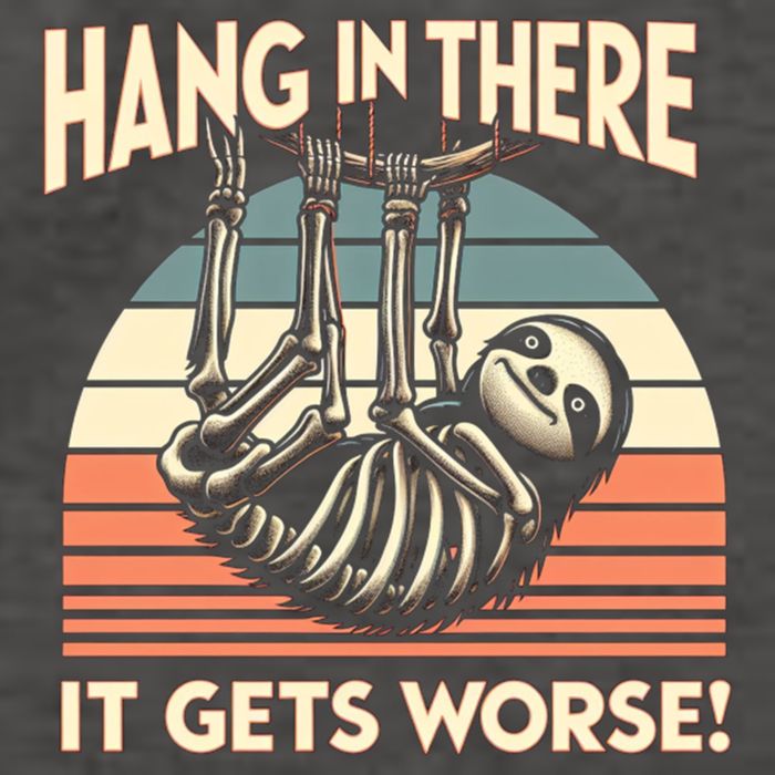 Hang In There It Gets Worse Vector Backpack