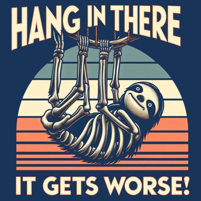 Hang In There It Gets Worse 16 in Basic Backpack