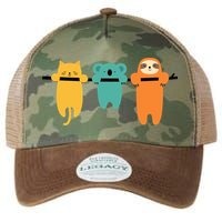 Hang In There Cat Sloth And Koala Cute Legacy Tie Dye Trucker Hat