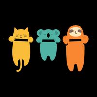 Hang In There Cat Sloth And Koala Cute 16 in Basic Backpack