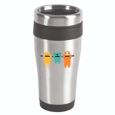 Hang In There Cat Sloth And Koala Cute 16oz Travel Tumbler