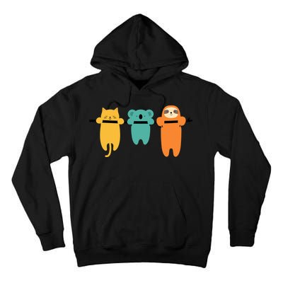 Hang In There Cat Sloth And Koala Cute Tall Hoodie