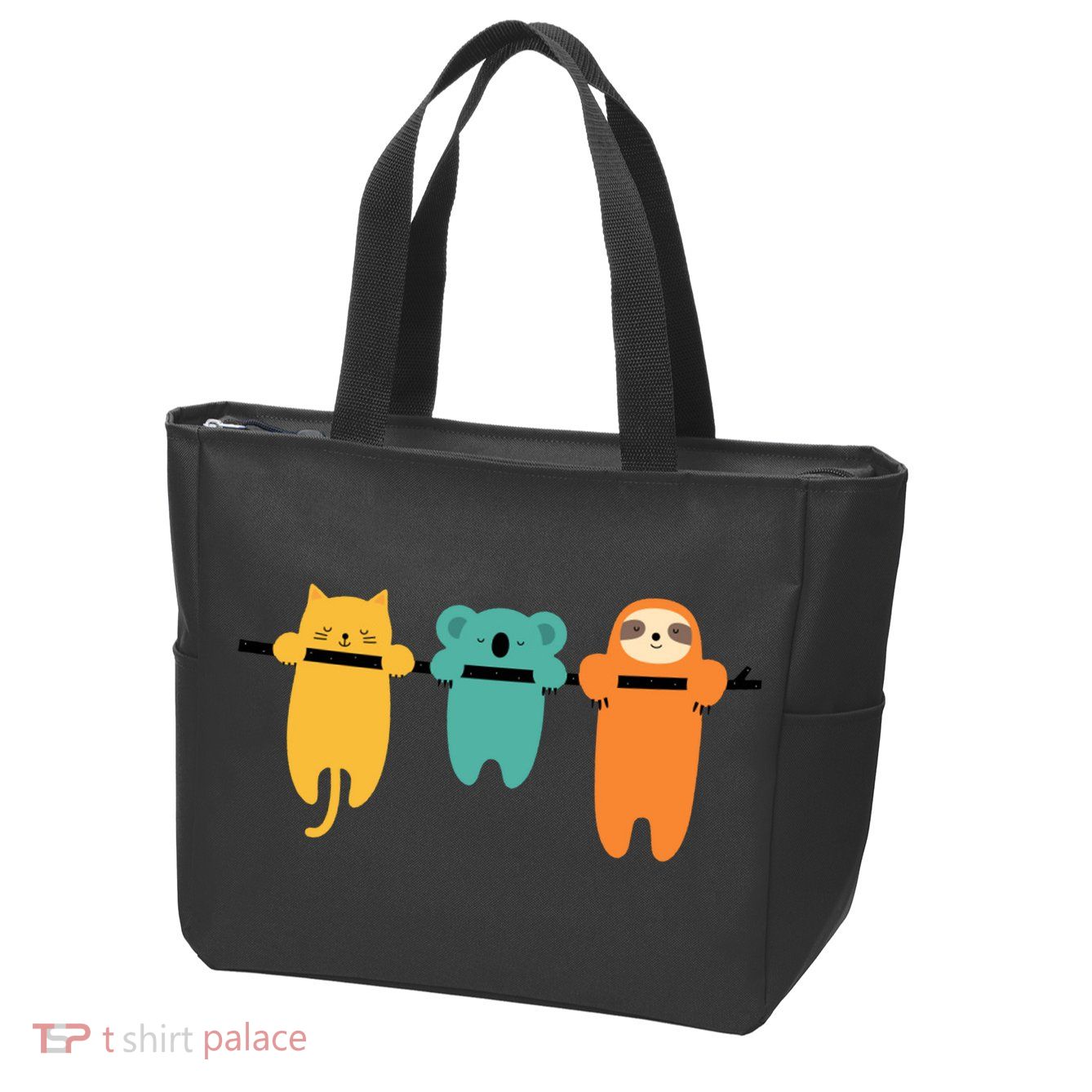 Hang In There Cat Sloth And Koala Cute Zip Tote Bag